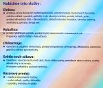 sluzby elektro, rybareni, osvetleni a zvukotechnika, pyrotechnika